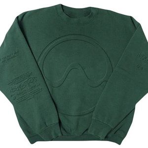 Lady Gaga Official Chromatica Green Embossed Crewneck Sweatshirt